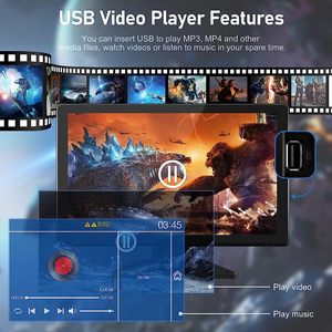 10.1 inch màn hình cảm ứng Car DVR Monitor AHD 1080p đảo ngược máy ảnh 4CH BSD ai phát hiện âm thanh ánh sáng báo động cho xe tải Trailer xe buýt - Product Image 2