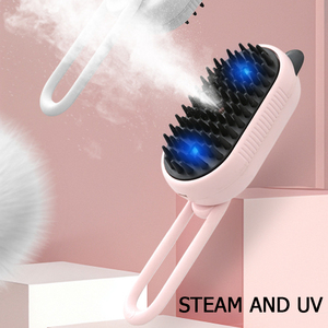 Spazzola a Vapore per Gatti con Luce UV Ricaricabile, Pettine per Rimozione Peli di Animali, Spazzola Spray Massaggiante in ABS per Cani - Product Image 2