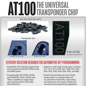 Chip Transponder para Llave <span class=keywords><strong>de</strong></span> Auto Autel AT100, Super Chip Compatible con XP200 XP400PRO, Compatible con Herramientas <span class=keywords><strong>de</strong></span> Programación <span class=keywords><strong>de</strong></span> Llaves Autel KM100 IM508S - Product Image 4