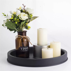 Trang Trại Mộc Mạc Bằng Gỗ Bàn Cà Phê Nến Khay Vòng Bằng Gỗ Trang Trí Phục Vụ Khay Cho Trang Trí Nội Thất - Product Image 3