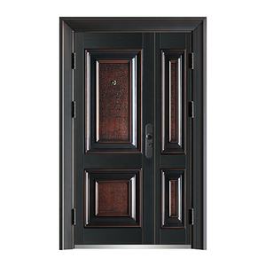 Puerta de seguridad delantera de acero, puerta de Exterior moderna de alta gama, excelente, resistente al agua - Product Image 6