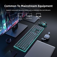 Ensemble clavier et souris sans fil Front Walker X7S, silencieux, ultra-fin, clavier mécanique de haute qualité pour jeux et bureau
