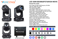 Projecteur de scène à tête mobile LED 300W BSW avec contrôle DMX512/activation sonore, IRC90, indice de protection IP33, lumière du jour 6000K pour concerts