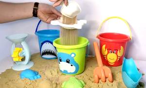 MILI-Ensemble de seau de jouets de plage, jouets de <span class=keywords><strong>sable</strong></span> pour la sécurité des tout-petits, kit de construction de château de <span class=keywords><strong>sable</strong></span> en <span class=keywords><strong>plastique</strong></span> pour enfants - Product Image 3