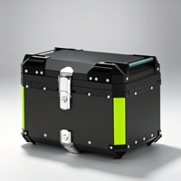 Top case moto en aluminium 80 L, étanche, à fixation rapide, pour scooter et vélo électrique, avec dossier et doublure en cuir
