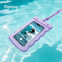 Étui étanche flottant pour téléphone compatible avec la natation en extérieur, la dérive, pochette étanche à écran tactile avec sangle de cou