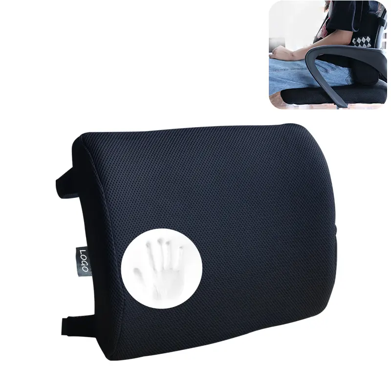 Healthy Back Support Cushion Memory Foam Orthopedic Lumbar Support Pillow For Office Chair