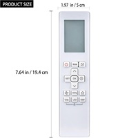 Télécommande de remplacement RG10B(G)/BGEF compatible avec les climatiseurs Carrier/Midea/Samsung RG10B(K1)/BGEFU1 RG10A11UBGEF RG10B2UBGEF