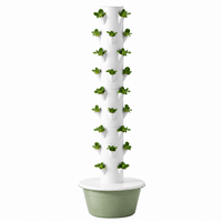 Système de tour hydroponique verticale à 9 niveaux, durable, en ABS, pour la culture en serre, intérieur/extérieur