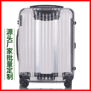 Transparent Carry-On Suitcase 20-Inch Lightweight Trolley Case <b>With</b> <b>Lock</b> Universal <b>Wheels</b> For Men - Product Image 5