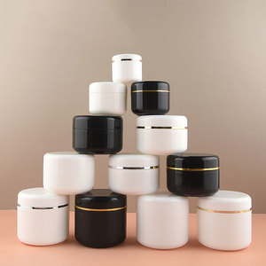 Cream Jar in Cosmetic Body Jars Eye Fancy Smooth Pp Plastic 10g 20g 30g 50g 100g 150g 200g 250g 300g Double Wall Black White Yl