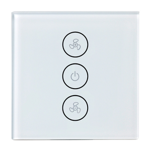 Smart Wifi Fan Touch Switch Eu Standard Glass Panel Tuya App Wifi Remote Switch With Google <strong>Alexa</strong> - Product Image 2