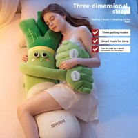 Nouvel Oreiller en Peluche pour Adulte en Forme de Ciboulette, avec Fonction Musicale, Rembourrage en Coton PP, Matière Polyester, Soutien Lombaire