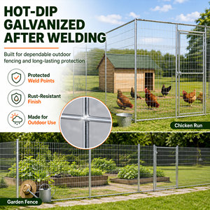 Galvanized Welded <b>Wire</b> <b>Mesh</b> Fence 50ft X4ft 2x4 Square <b>Mesh</b> 15 Gauge Waterproof Animal Fencing Barrier for Outdoor Use - Product Image 4