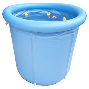 Baignoire de glace en bâche PVC grande taille pour adulte avec anneau gonflable - Product Image 1