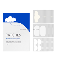 Patch anti-acné invisible et respirant en forme de croissant pour le nez, le menton et la zone T, à l'acide hyaluronique, sans huile, pour tous types de peau
