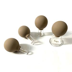 Nouveau produit ventouses sous vide pour le corps, LOGO personnalisé, Massage Facial, ensemble de ventouses en caoutchouc pour les douleurs articulaires physiques, 4 pièces - Product Image 1