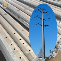 Poteau électrique en acier galvanisé à chaud FUTAO FT-TP638 6-18m pour ligne de transmission avec indice de protection IP66 et tension de 10-138kv