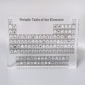 Regalos para estudiantes, tablero de letrero acrílico, <span class=keywords><strong>tabla</strong></span> periódica de acrílico transparente de los elementos, bloque de visualización - Product Image 4