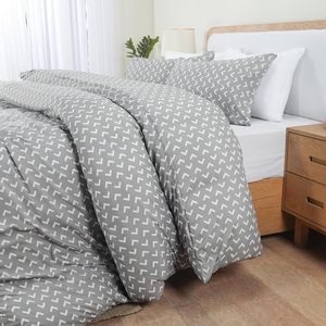 Set Copripiumino Yintex OEM ODM con Stampa Frecce Grigie, in Microfibra di Poliestere, Decorazione Casa, Certificato Oeko-tex, Biancheria da Letto Resistente - Product Image 3