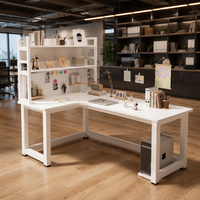Ensemble de chaise de bureau Esports et bureau d'angle en L pour ordinateur, étude et apprentissage, style simple, moderne, minimaliste, en bois, pour la maison, la chambre et le bureau