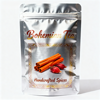 Sachet Doypack Personnalisé avec Finition Brillante Premium, Impression de Marque et Feuille Métallique Visible, avec Fermeture Éclair pour Sachets de Thé
