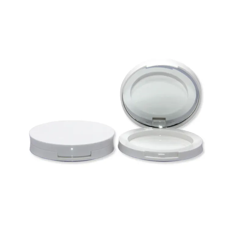 Caja de polvo prensado de embalaje cosmético compacto de maquillaje de plástico OEM