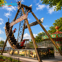 Manège Bateau Pirate en Acier et Fibre de Verre pour Parc d'Attractions, Équipement d'Extérieur Passionnant pour Adultes, à Vendre