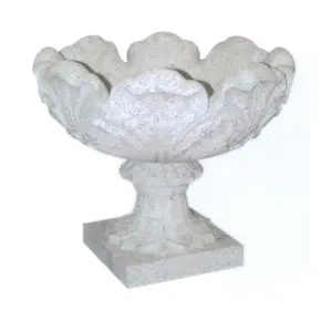 Super Beautiful Customized Size Hand Carved Natural Granite Stone Flower Pots Bowl Large Garden Outdoor Planter