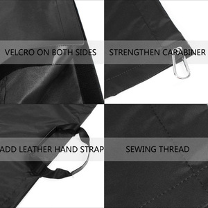 Sac de collecte de feuilles 85x59cm en polyester noir avec poignées pour usage extérieur - Product Image 5