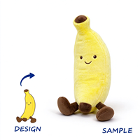 Peluche personnalisée en forme de fruit, coussin ultra-doux, prend en charge la production sur mesure OEM, idéal pour les cadeaux de fêtes.