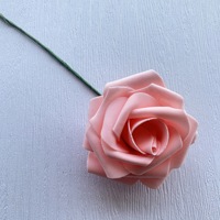Fleurs artificielles en mousse écologiques en forme de rose avec tige pour décoration de gâteaux, vente en gros, 8 cm de diamètre, 10 sacs, Fête des Mères, Remise de diplôme