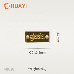 Etiquetas Metálicas Personalizadas para Prendas, Colgantes y Dijes Cuadrados, Sin Decoloración, con Logotipo de Marca, para Costura de Ropa y Accesorios Metálicos - Product Image 1