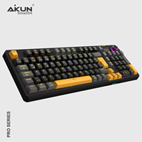 Clavier de jeu mécanique Aikun New Gasket GX998WR PRO, PBT BT5.0+2.4G, rétroéclairage RVB, batterie rechargeable, écran intelligent et bouton rotatif