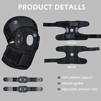 Genouillère rotule ouverte de haute qualité avec stabilisateurs latéraux Support respirant pour une rééducation maximale Soulagement de la douleur au genou
