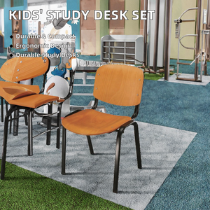 Hot Selling Traditional School Furniture Classroom Training Room Wooden <strong>Study</strong> Desk Chairs Writing Tablet <strong>Pad</strong> for Kids Children - Product Image 2