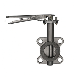 COVNA 90-Day Window DN100 PN16 4 Inch NBR Rubber Seat Wafer Type Cast Iron Handle Butterfly <b>Valve</b> - Product Image 2