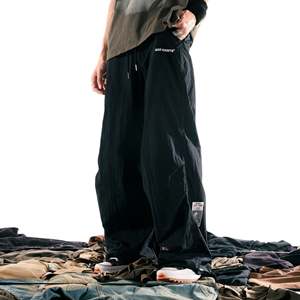 Badhabits <b>Parachute</b> <b>Pants</b> Oversized Fit 100% Nylon Shell Fabric Straight-cut Loose Casual <b>Pants</b> - Product Image 3