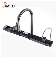 SAMTOU 7546 épaissi Piano clé multifonction évier anti-rayures LED affichage numérique cascade évier de cuisine avec lave-gobelet