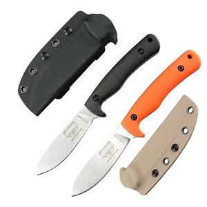Cuchillo <span class=keywords><strong>de</strong></span> hoja fija EE-AGK con hoja lavada a <span class=keywords><strong>la</strong></span> piedra, mango G10, EDC, para exteriores, jungla, camping, caza, herramientas <span class=keywords><strong>de</strong></span> <span class=keywords><strong>supervivencia</strong></span> con funda - Product Image 1