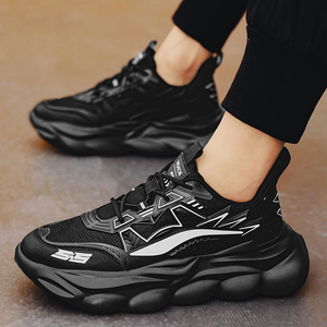 2024 primavera nuove scarpe da ginnastica Casual da uomo di grandi dimensioni spesse da papà con Design a rete senza stile da passeggio di marca - Product Image 4