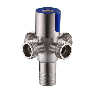 Vanne à quatre voies Zimani en acier inoxydable 304, filetage mâle 1/2 pouce, vanne d'angle pour machine à laver, accessoires de salle de bain - Product Image 3