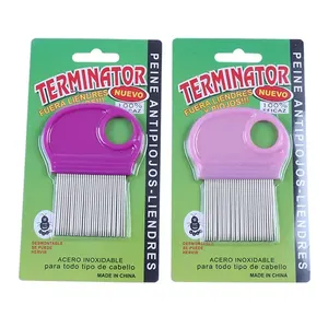 Dog Hair Smooth Lice Comb Pet Stainless Steel Detangling Comb With Magnifying Glass