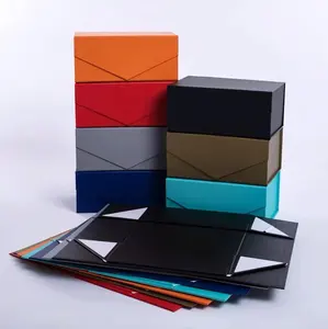 Multicolor Luxury Magnet Paper Foldable Jewelry Clothes Boxes Packaging Book Shaped Closure Cardboard Folding Magnetic Gift Box