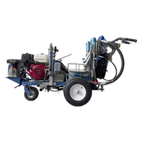 Machine de marquage routier à double pompe sans air pour peinture à froid, moteur 9 CV, deux composants, faible coût d'entretien, la plus vendue