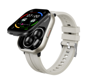 La nouvelle montre connectée sportive <span class=keywords><strong>pour</strong></span> homme D12 est un combo montre connectée et écouteurs avec des fonctions telles que la surveillance de la fréquence cardiaque. - Product Image 2