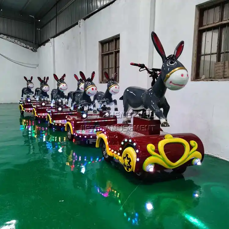 Promotion cheap kiddie amusement rides playground kids game electric mini trackless train