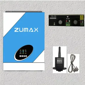 ZUMAX 24V 1KVA 2KVA 3.5KVA PWM Solar Hybrid Inverter AC/DC 1000W 2000W 3500W Hybrid Solar Inverter