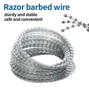 Maquinilla de afeitar galvanizada por inmersión en caliente de bajo precio, hoja de afeitar de <span class=keywords><strong>doble</strong></span> hebra de <span class=keywords><strong>concertina</strong></span> con alambre de púas con fácil instalación antioxidante duradera - Product Image 5