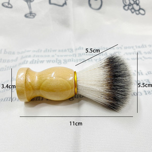 ZUQA Brosse à raser artisanale pour homme, poils en nylon avec manche en résine, brosse à barbe en poils synthétiques pour l'entretien de la barbe - Product Image 5